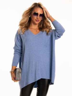 SWETER z kieszonką MIRELL - Blue