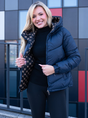 PROMOCJA. KURTKA Pikowana Podszewka Dwustronna NIKA - Granat