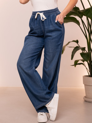 SPODNIE Ala JEANS Serduszka KSENIA - Navy