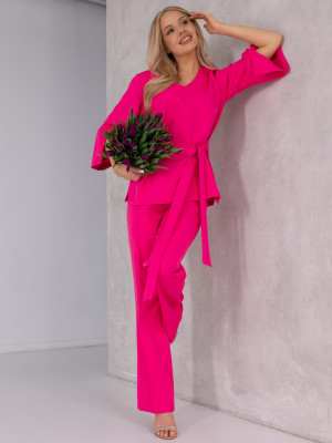 KOMPLET Elegancki WIĄZANIE Przeszycia CIRA - Pink