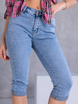 RYBACZKI Wyszczuplające PUSH-UP Jeansowe ALFIJA - blue