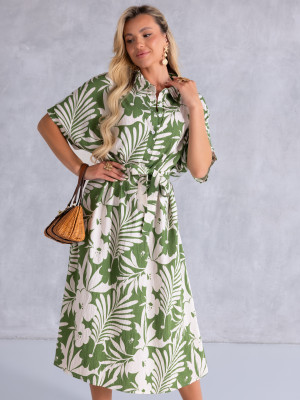SUKIENKA PLUS SIZE NA LATO - CALIA - Ziellona