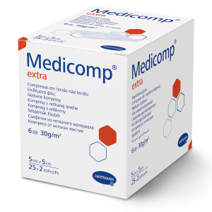 Kompresy z włókniny chłonne Medicomp® extra, gaziki jałowe i niejałowe