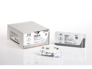 W9184H - USP 2/0, 26mm, 1/2 koła, okrągło-tnąca 70cm | nici chirurgiczne wchłanialne PDS II®