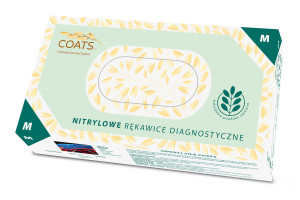 Rękawiczki nitrylowe medyczne COATS® z owsem (100 szt.) XS, S, M, L, XL