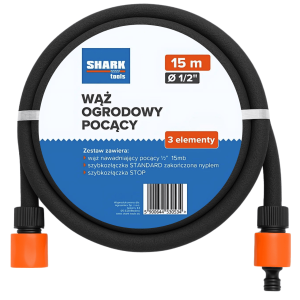 Nawadniający wąż ogrodowy pocący kroplujący 1/2" 15m Shark Tools