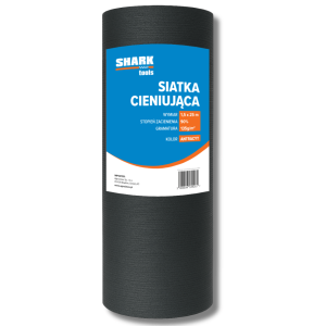 Zestaw siatka cieniująca antracytowa 90% 1.5 x 25m Shark + 100 sztuk opasek zaciskowych