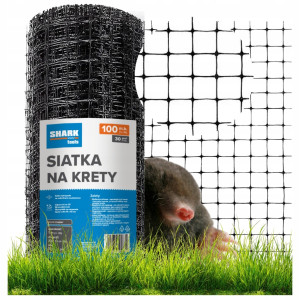 Siatka na krety 1x100m czarna 30g/m² - ochrona trawnika przeciw kretom