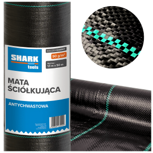 Agrotkanina mata ściółkująca 1.1x50m 90g/m2  antychwastowa Shark Tools