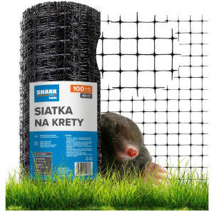 Siatka na krety 2x100m czarna 40g/m² - ochrona trawnika przeciw kretom