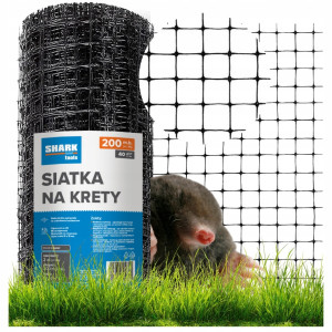 Siatka na krety 2x200m czarna 40g/m² - ochrona trawnika przeciw kretom