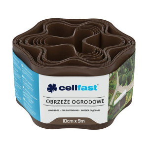 Obrzeże ogrodowe brązowe 10cm x 9 m CELLFAST 30-011