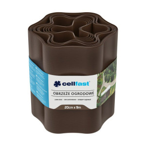Obrzeże ogrodowe brązowe 20cm x 9 m CELLFAST 30-013