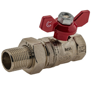 Zawór stalowy 1/2” GW/GZ PN30 z półśrubunkiem