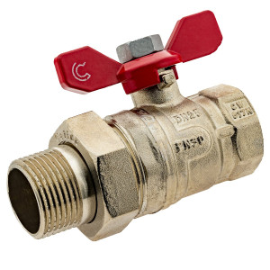 Zawór stalowy 3/4'' GW/GZ PN30 z półśrubunkiem