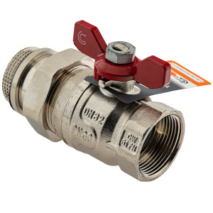 Zawór stalowy 1.1/4'' GW/GZ PN30 z półśrubunkiem