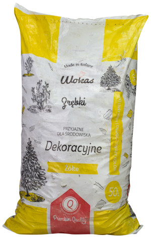 Zrębki dekoracyjne żółte 50L