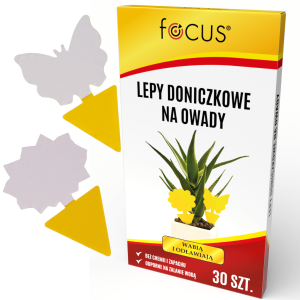Żółte lepy doniczkowe na ziemiórki i owady Focus, 30 szt.