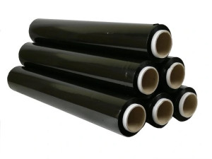 Folia stretch czarna rolka 1,5kg