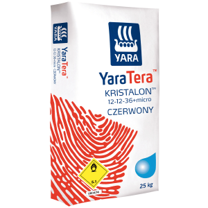 Kristalon Czerwony 12-12-36 25kg Yara - nawóz NPK z mikroelementami