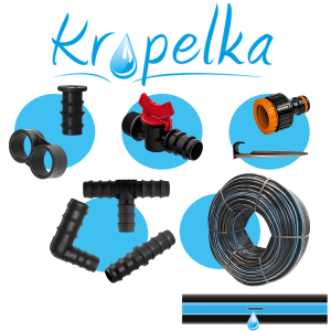 Zestaw Kropelka 100mb linii + 164 sztuki akcesoriów - system nawadniania grawitacyjnego