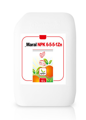 Nawóz Maral NPK 6-5-5+1 Zn 10L - poprawa odżywienia roślin, jakości i ilości plonów