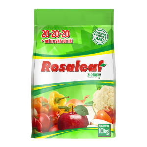 Nawóz NPK 20-20-20-2 +mikro Rosaleaf zielony 10kg