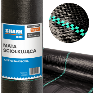 Agrotkanina mata ściółkująca 1.1x100m 70g/m2 antychwastowa Shark Tools