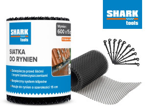 Siatka na rynny 6m x 15cm przeciw liściom i ptakom  Shark Tools