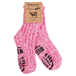 Kinder Barfuß-Socken aus Merino Wolle - Magical Socks Merino - PINK