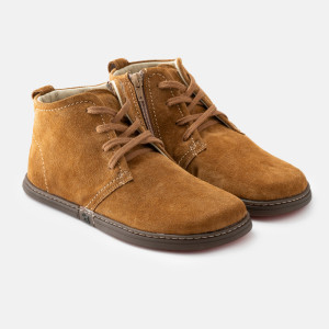 Damskie botki barefoot – SOHO - COGNAC SUEDE