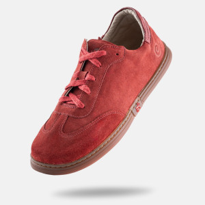 Damskie sneakersy barefoot - NOVA - MERLOT