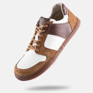 Damen-Barfuß-Sneaker - FUNK - COGNAC | Schuhe mit breiter Zehenbox | 