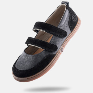 Damen Sport-Ballerinas mit Barfußgefühl – NINA – BLACK | Schuhe mit breiter Zehenbox | 