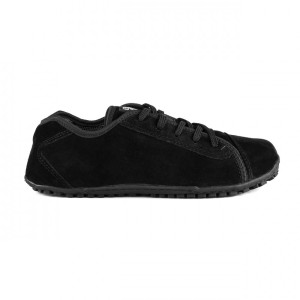 Damskie buty barefoot - Promenade Black Suede