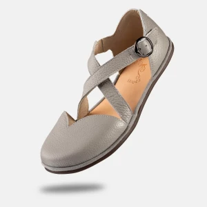 Barfußsandalen für Damen - MONA - GRAY | Schuhe mit breiter Zehenbox | 