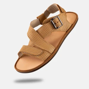 Barfußsandalen für Damen - ROMA - TAN DOT | Schuhe mit breiter Zehenbox | 