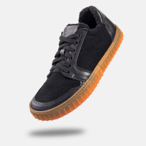 Damen-Woll-Barfuß-Sneaker für Winter - MERIX HONEY BLACK