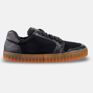 Herren-Woll-Barfuß-Sneaker für Winter - MERIX HONEY BLACK