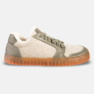 Herren-Woll-Barfuß-Sneaker für Winter - MERIX OLIVE