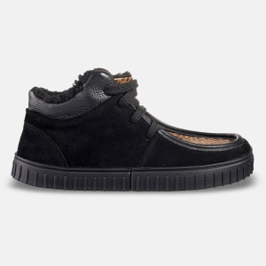Damskie zimowo jesienne buty barefoot - MONET LEO SUEDE