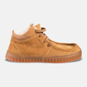 Męskie zimowo jesienne buty barefoot - MONET CARMEL SUEDE