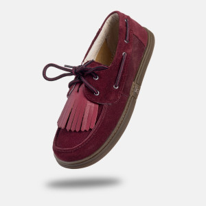 Damen Barfuß-Boat shoes - GALEON Burgund