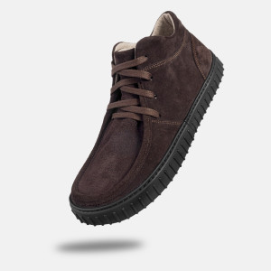 Barfußschuhe für Damen - MONET LIGHT - BROWN SUEDE