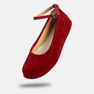 Elegante Barfußschuhe für Damen - ADA MERLOT SUEDE
