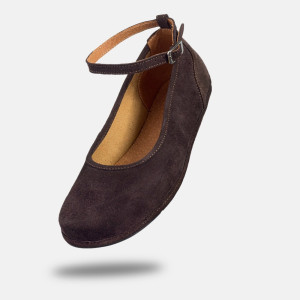 Elegante Barfußschuhe für Damen - ADA BROWN SUEDE