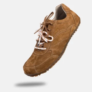 Damen Barfuß-Sneaker - LEGEND - COGNAC SUEDE