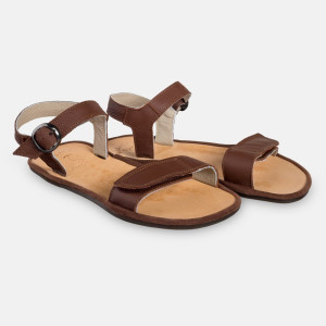 Damen Barfußsandalen aus Leder - SUNNY BROWN