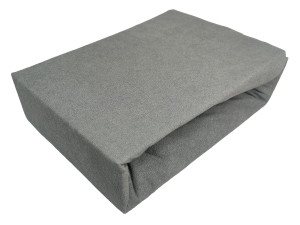 prześcieradło z gumką frotte 140x200 szare