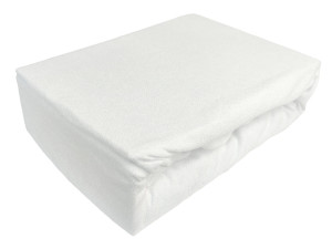 prześcieradło z gumką frotte 140x200 białe